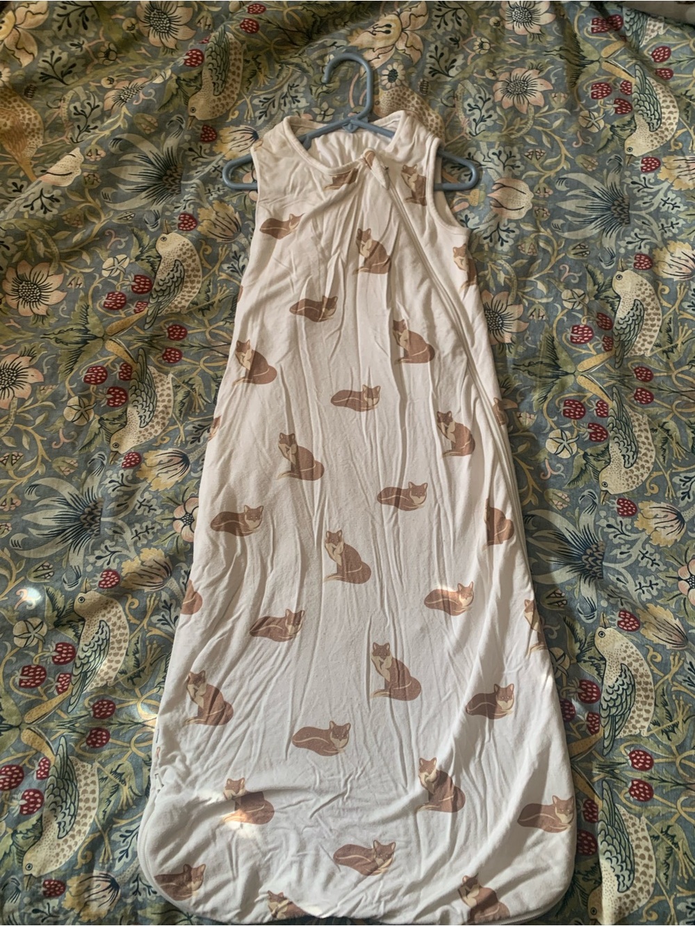 Kyte BABY Cream Sleep Sack with Tan Fox Print 1.0 TOG